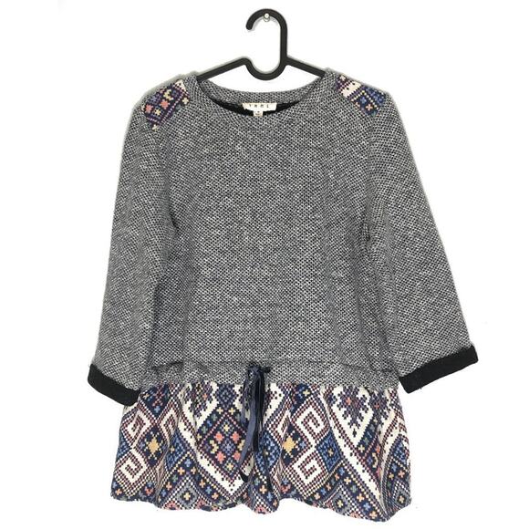 Anthropologie THML Layered Peplum Blanket Pattern - Picture 1 of 12
